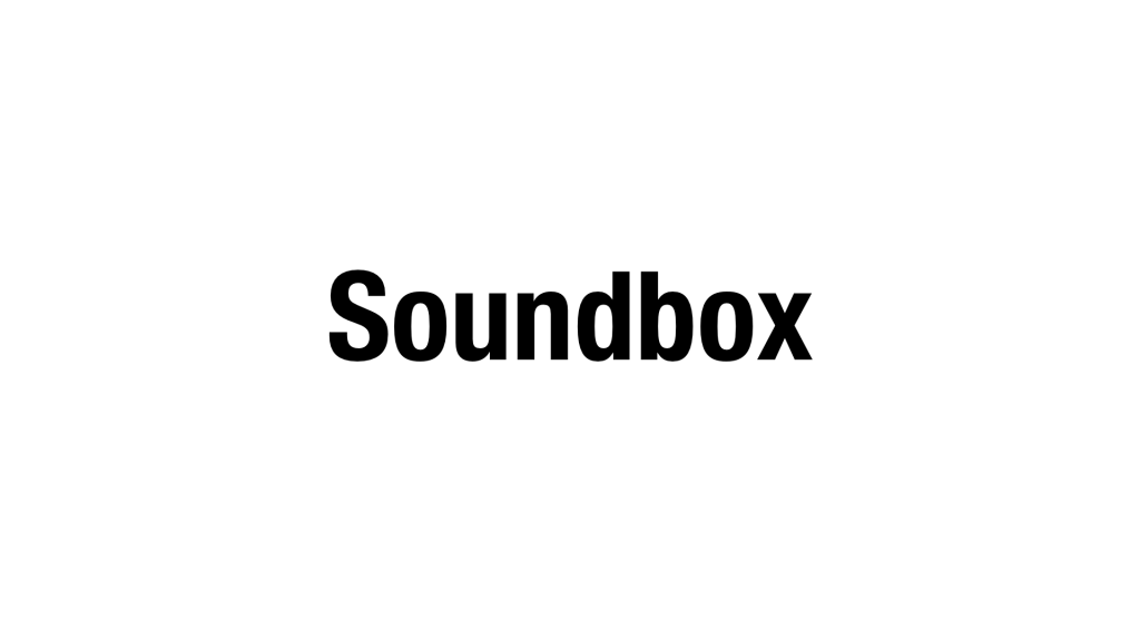 Soundbox Schriftzug