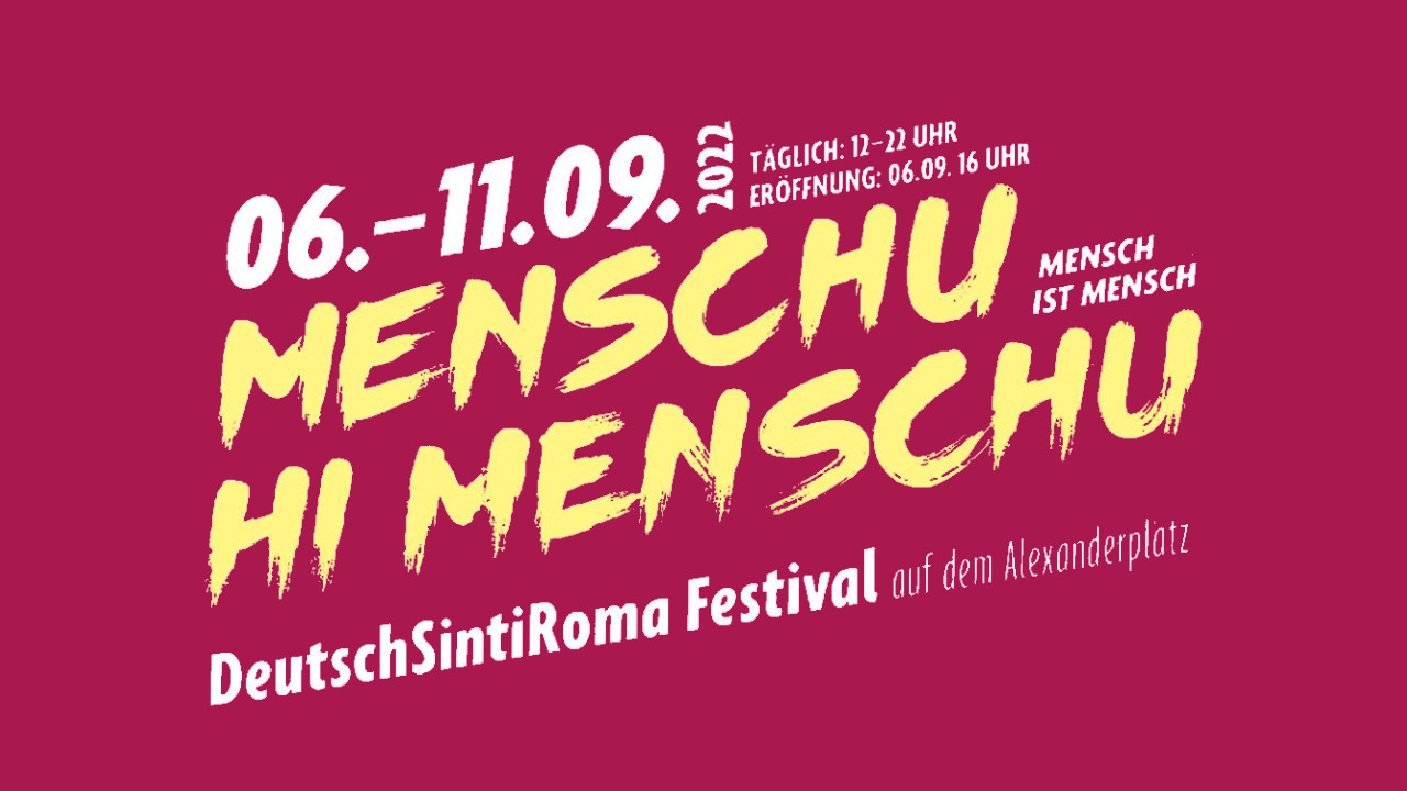 Banner Menschu Hi Menschu DeutschesSintiRoma Festival